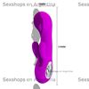 Vibrador con estimulacion clitorial y carga USB